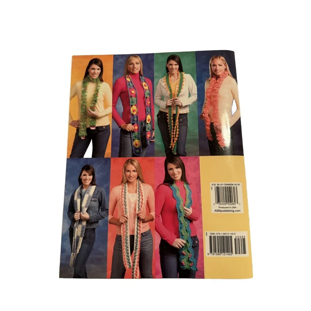 In Style Scarves 12 Long Skinny Designs Crochet Pattern Book Ruthie Marks